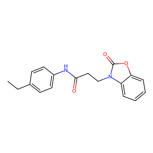 N-(4-ethylphenyl)-3-(2-oxo-1,3-benzoxazol-3-yl)propanamide structure