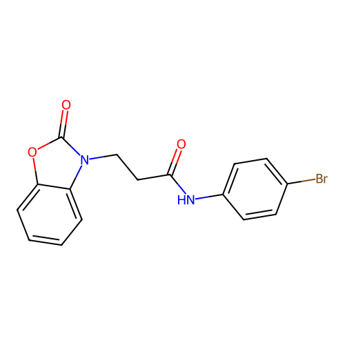 N-(4-bromophenyl)-3-(2-oxobenzo[d]oxazol-3(2H)-yl)propanamide structure