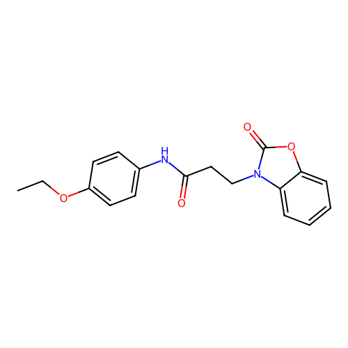 N-(4-ethoxyphenyl)-3-(2-oxo-1,3-benzoxazol-3(2H)-yl)propanamide structure