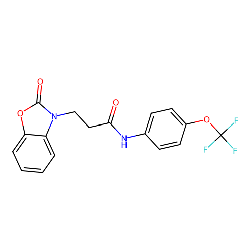 3-(2-oxobenzo[d]oxazol-3(2H)-yl)-N-(4-(trifluoromethoxy)phenyl)propanamide structure