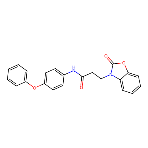 3-(2-oxo-1,3-benzoxazol-3(2H)-yl)-N-(4-phenoxyphenyl)propanamide structure