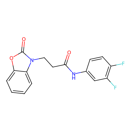 N-(3,4-difluorophenyl)-3-(2-oxobenzo[d]oxazol-3(2H)-yl)propanamide structure