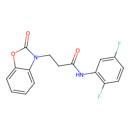 N-(2,5-difluorophenyl)-3-(2-oxo-1,3-benzoxazol-3-yl)propanamide structure