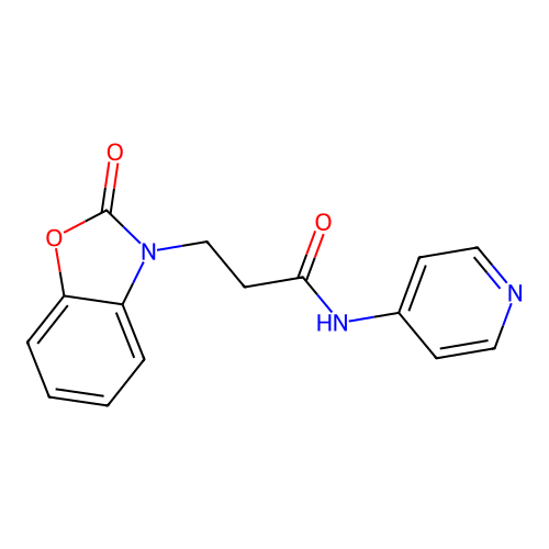 3-(2-oxobenzo[d]oxazol-3(2H)-yl)-N-(pyridin-4-yl)propanamide structure