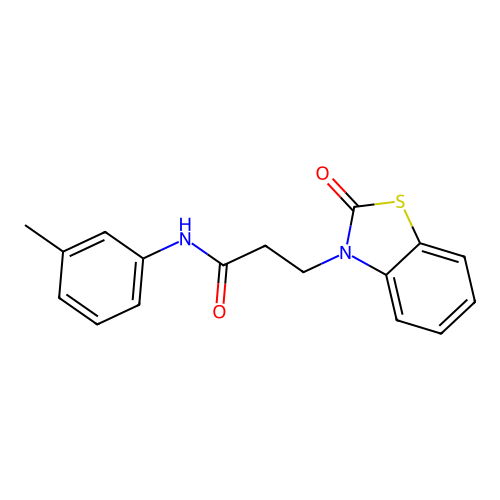 3-(2-oxobenzo[d]thiazol-3(2H)-yl)-N-(m-tolyl)propanamide structure