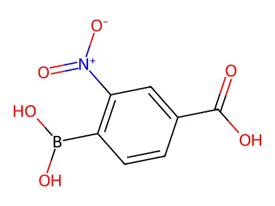 4-羧基-2-硝基苯硼酸 structure