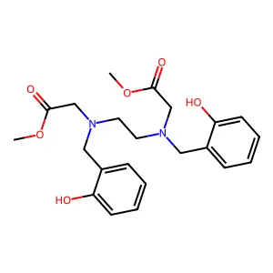 Glycine, N,N'-1,2-ethanediylbis(N-((2-hydroxyphenyl)methyl)-, dimethyl ester structure