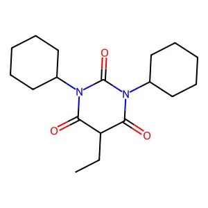 1,3-二环己基-5-乙基巴比妥酸 structure