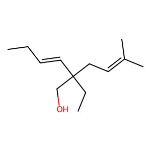 2-Ethyl-2-prenyl-3-hexenol structure