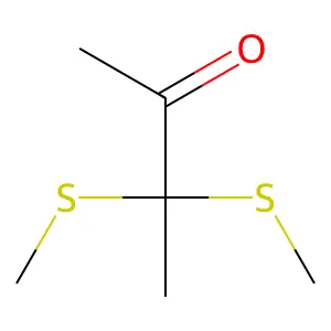 2-Butanone, 3,3-bis(methylthio)- structure