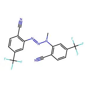 Benzonitrile, 2,2'-(3-methyl-1-triazene-1,3-diyl)bis(4-(trifluoromethyl)- structure