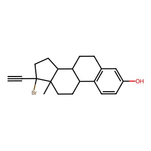 17-Bromoethinylestradiol structure
