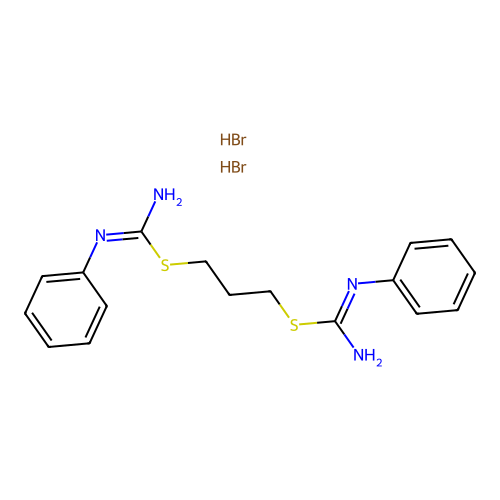 Pseudourea, 2,2'-propylenebis(1-phenyl-2-thio-, dihydrobromide structure