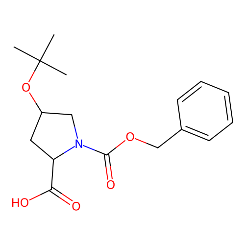 Z-O-tert-butyl-L-trans-4-hydroxyproline structure