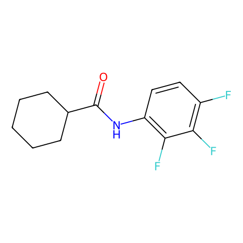 N-(2,3,4-trifluorophenyl)cyclohexanecarboxamide structure