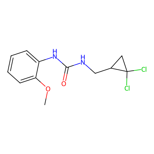 1-[(2,2-Dichlorocyclopropyl)methyl]-3-(2-methoxyphenyl)urea structure