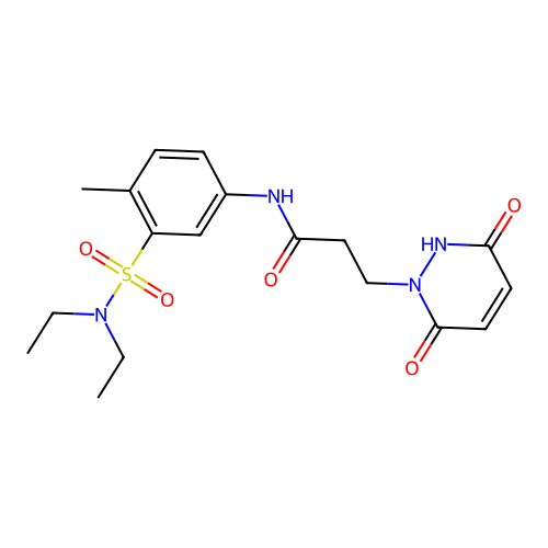 N-[3-(diethylsulfamoyl)-4-methylphenyl]-3-(3,6-dioxo-1H-pyridazin-2-yl)propanamide structure