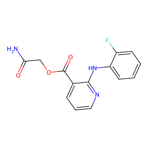 (2-Amino-2-oxoethyl) 2-(2-fluoroanilino)pyridine-3-carboxylate structure