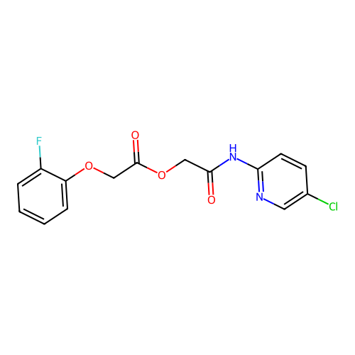 [2-[(5-Chloropyridin-2-yl)amino]-2-oxoethyl] 2-(2-fluorophenoxy)acetate structure