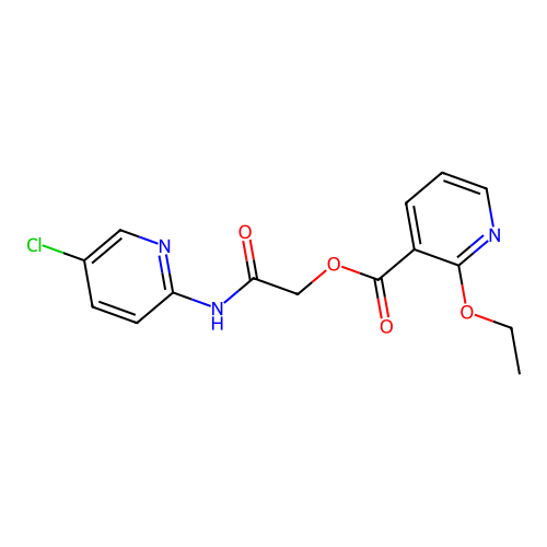 [2-[(5-Chloropyridin-2-yl)amino]-2-oxoethyl] 2-ethoxypyridine-3-carboxylate structure