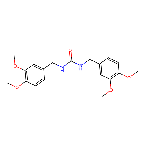 1,3-Bis[(3,4-dimethoxyphenyl)methyl]urea structure