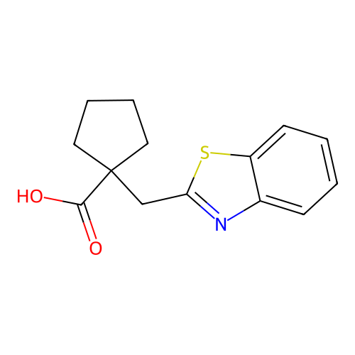 1-(1,3-Benzothiazol-2-ylmethyl)cyclopentane-1-carboxylic acid structure