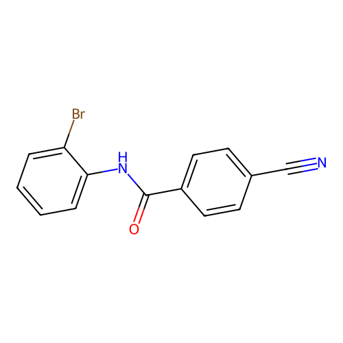 N-(2-bromophenyl)-4-cyanobenzamide structure