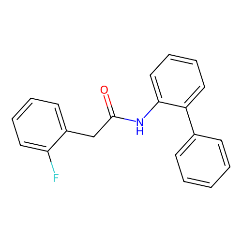 2-(2-fluorophenyl)-N-(2-phenylphenyl)acetamide structure