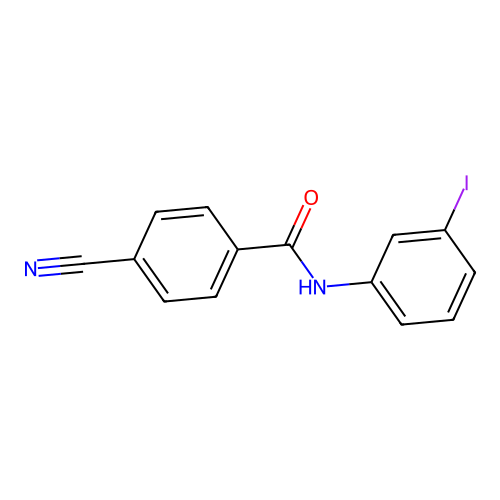 4-cyano-N-(3-iodophenyl)benzamide structure