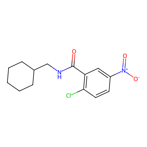 2-Chloro-N-(cyclohexylmethyl)-5-nitrobenzamide structure