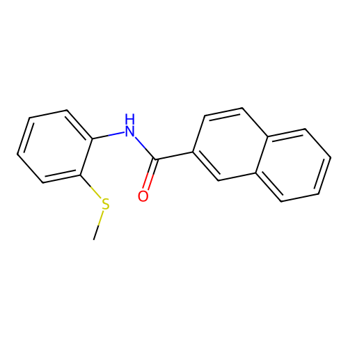 N-(2-methylsulfanylphenyl)naphthalene-2-carboxamide structure