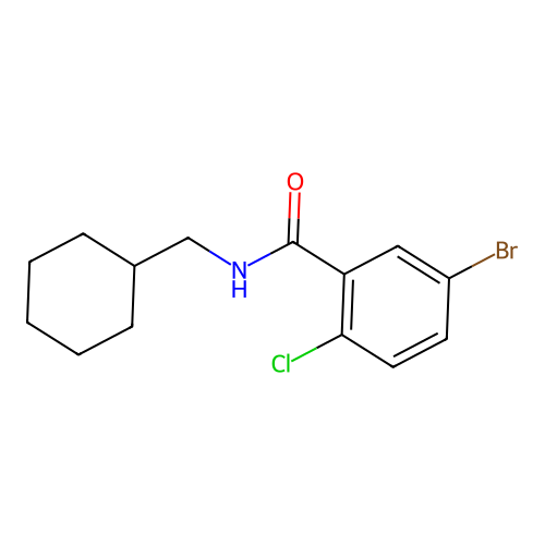 5-bromo-2-chloro-N-(cyclohexylmethyl)benzamide structure