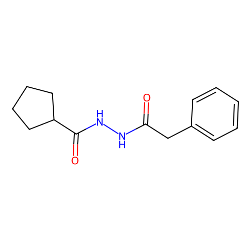 N'-(2-phenylacetyl)cyclopentanecarbohydrazide structure