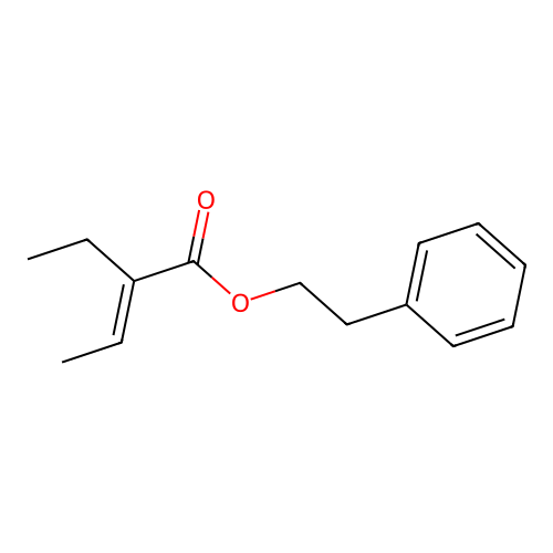 2-Phenylethyl 2-ethylbut-2-enoate structure
