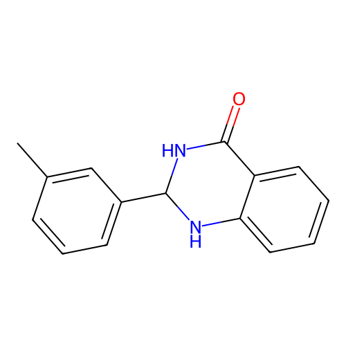 2,3-Dihydro-2-(3-methylphenyl)-4(1H)-quinazolinone structure