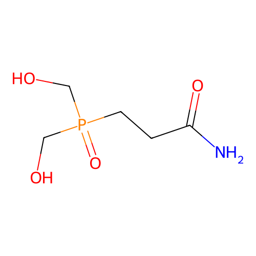 3-(Bis(hydroxymethyl)phosphinyl)propionamide structure
