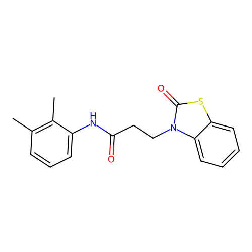 N-(2,3-dimethylphenyl)-3-(2-oxo-1,3-benzothiazol-3-yl)propanamide structure