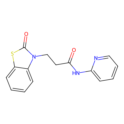 3-(2-oxo-1,3-benzothiazol-3(2H)-yl)-N-(pyridin-2-yl)propanamide structure