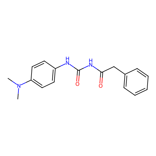 Benzeneacetamide, N-[[[4-(dimethylamino)phenyl]amino]carbonyl]- structure