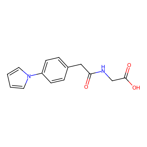 Glycine, N-((p-(1-pyrrolyl)phenyl)acetyl)- structure