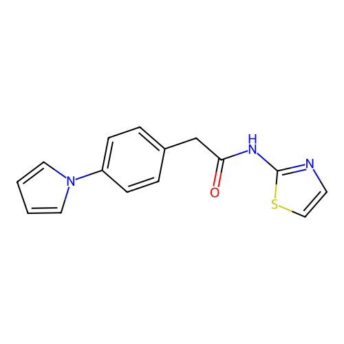 Acetamide, 2-(p-(1-pyrrolyl)phenyl)-N-(2-thiazolyl)- structure