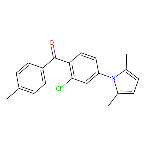 Benzophenone, 2-chloro-4-(2,5-dimethyl-1-pyrrolyl)-4'-methyl- structure