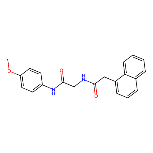 N-[2-(4-methoxyanilino)-2-oxoethyl]-2-naphthalen-1-ylacetamide structure