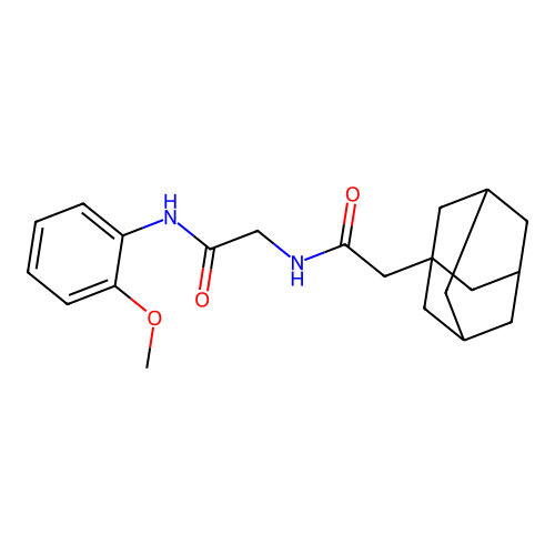 2-(1-adamantyl)-N-[2-(2-methoxyanilino)-2-oxoethyl]acetamide structure