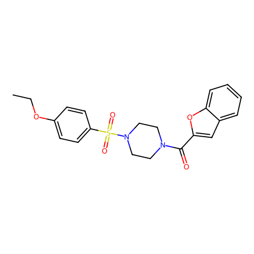 1-Benzofuran-2-yl-[4-(4-ethoxyphenyl)sulfonylpiperazin-1-yl]methanone structure