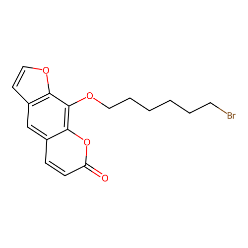 9-((6-Bromohexyl)oxy)-7H-furo(3,2-g)chromen-7-one structure