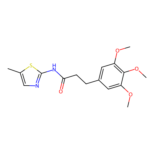 N-(5-methyl-1,3-thiazol-2-yl)-3-(3,4,5-trimethoxyphenyl)propanamide structure