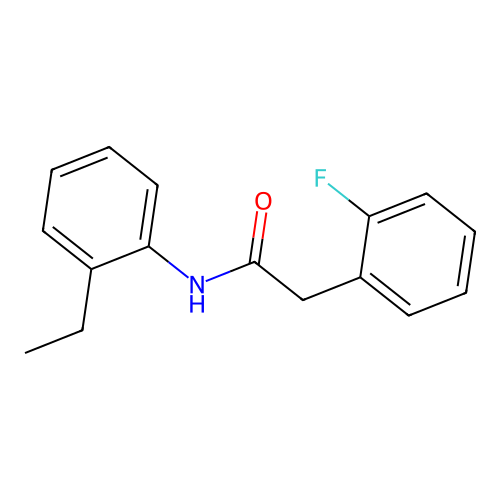 N-(2-ethylphenyl)-2-(2-fluorophenyl)acetamide structure