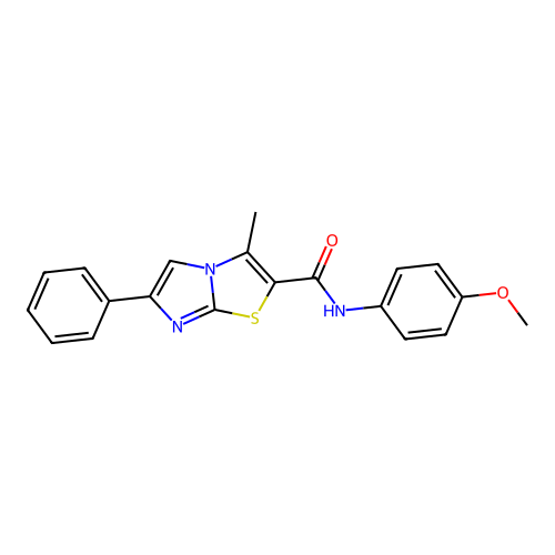 N-(4-methoxyphenyl)-3-methyl-6-phenylimidazo[2,1-b][1,3]thiazole-2-carboxamide structure