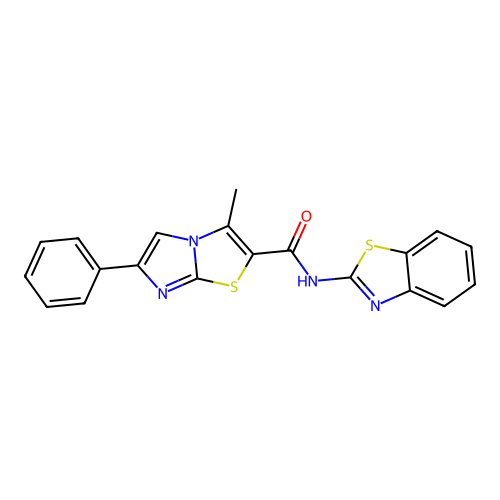 N-(1,3-benzothiazol-2-yl)-3-methyl-6-phenylimidazo[2,1-b][1,3]thiazole-2-carboxamide structure